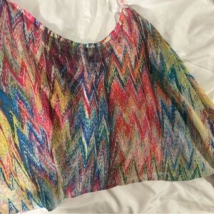 Colorful Zigzag Patterned Top